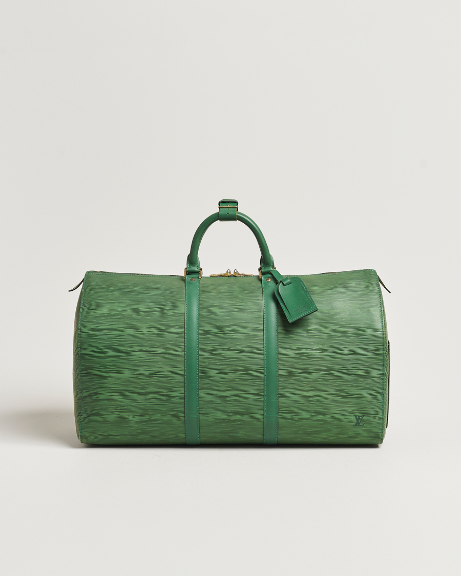 Herren | Louis Vuitton Pre-Owned Keepall 50 EPI Leather Bag Green | Louis Vuitton Pre-Owned | Keepall 50 EPI Leather Bag Green