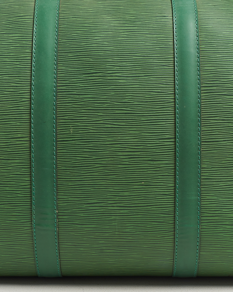 Herren | Louis Vuitton Pre-Owned Keepall 50 EPI Leather Bag Green | Louis Vuitton Pre-Owned | Keepall 50 EPI Leather Bag Green
