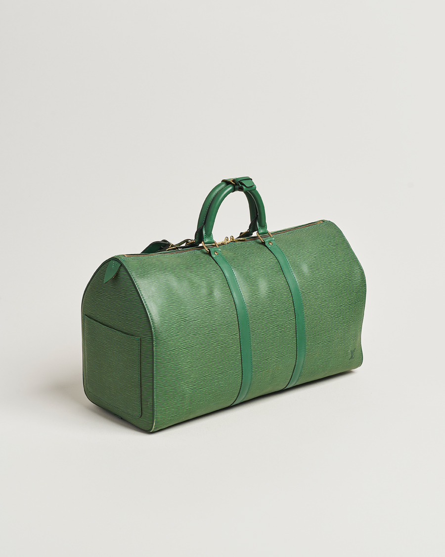 Herren | Louis Vuitton Pre-Owned Keepall 50 EPI Leather Bag Green | Louis Vuitton Pre-Owned | Keepall 50 EPI Leather Bag Green