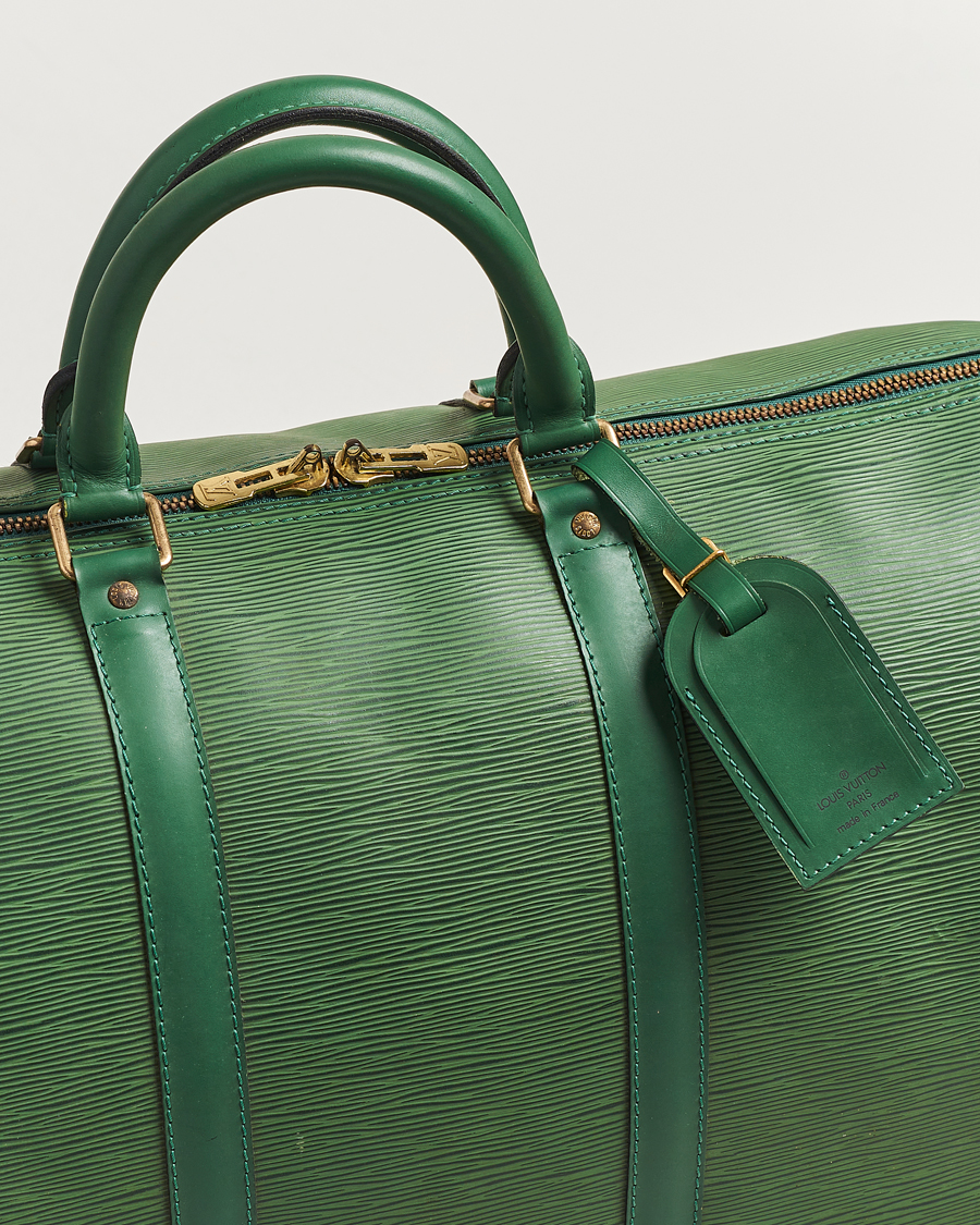 Herren | Louis Vuitton Pre-Owned Keepall 50 EPI Leather Bag Green | Louis Vuitton Pre-Owned | Keepall 50 EPI Leather Bag Green