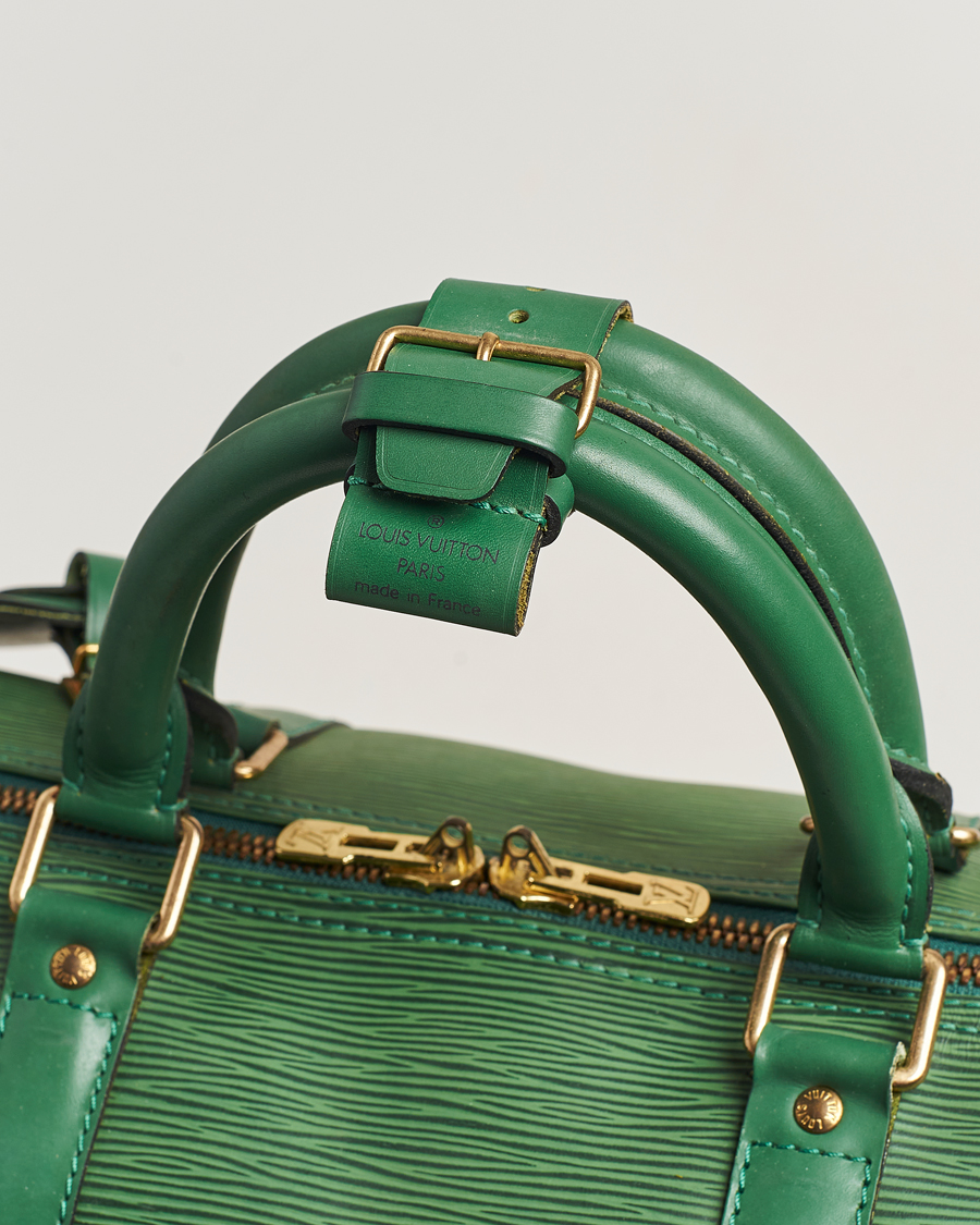 Herren | Louis Vuitton Pre-Owned Keepall 50 EPI Leather Bag Green | Louis Vuitton Pre-Owned | Keepall 50 EPI Leather Bag Green