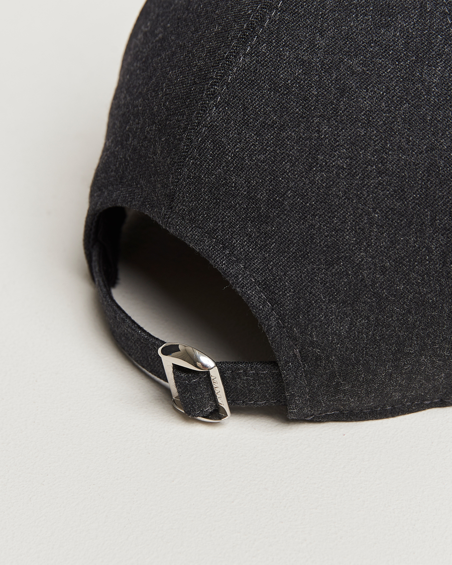 Herren | Lanvin Flannel Baseball Cap Anthracite | Lanvin | Flannel Baseball Cap Anthracite