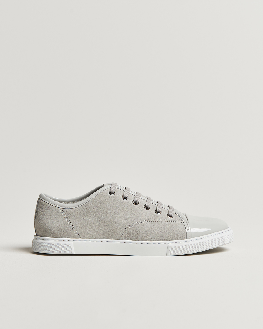 Herren | Gifts for Her | Lanvin | Womens Patent Cap Toe Sneaker Powder Gray