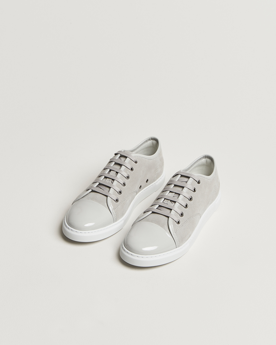 Herren | Gifts for Her | Lanvin | Womens Patent Cap Toe Sneaker Powder Gray