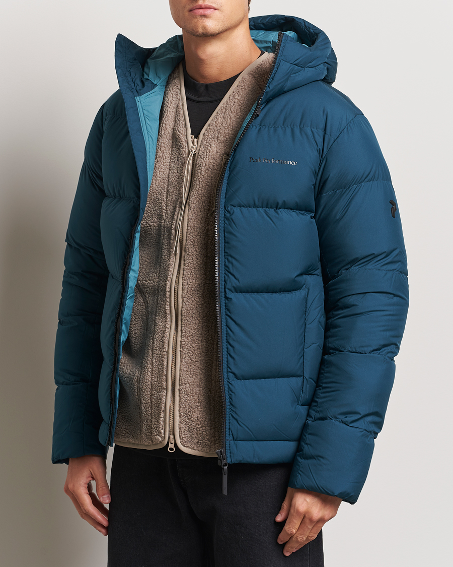 Herren | Jacken | Peak Performance | Rivel Down Hooded Jacket Ininity Teel