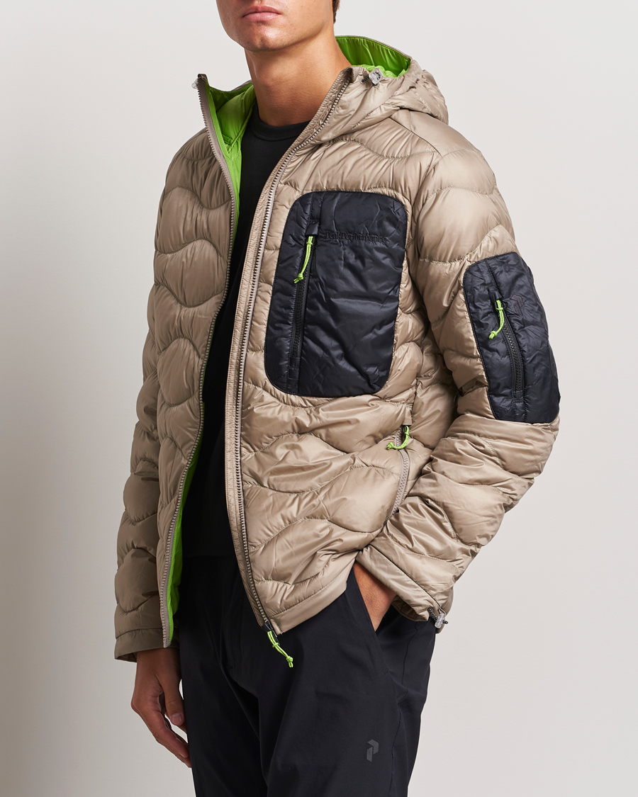 Peak Performance Helium Utility Down Hood Jacket Avid Beige