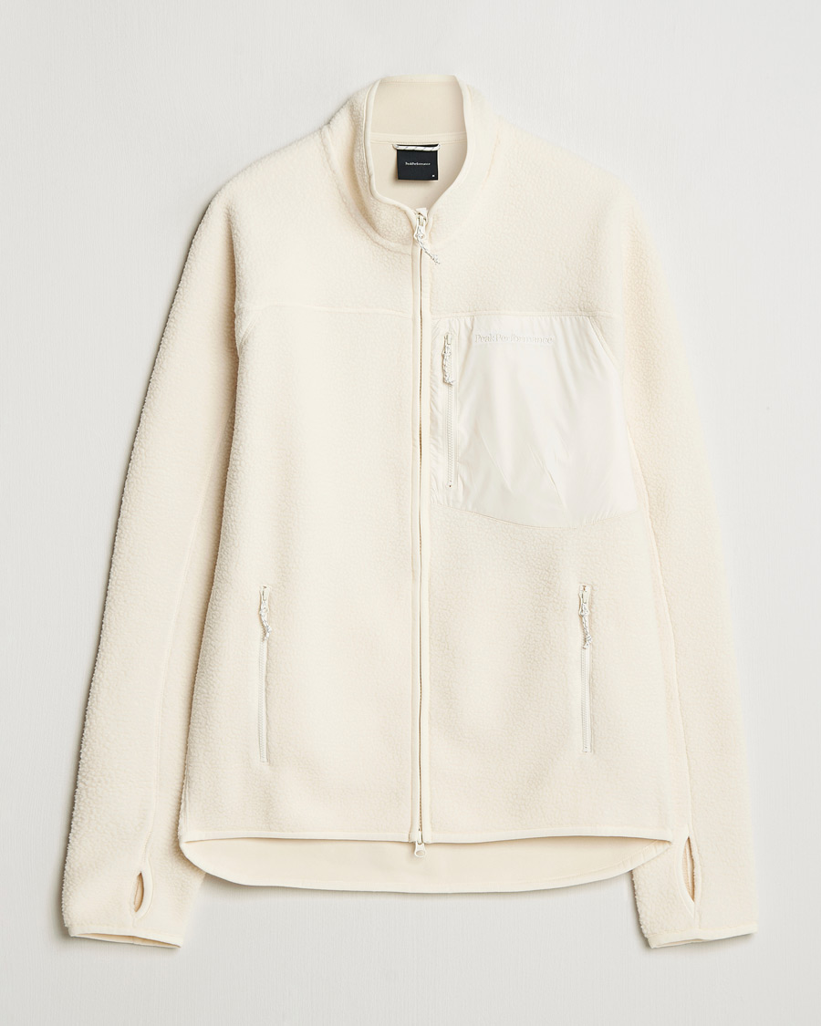 Herren | Pullover | Peak Performance | Pile Full Zip Vintage White