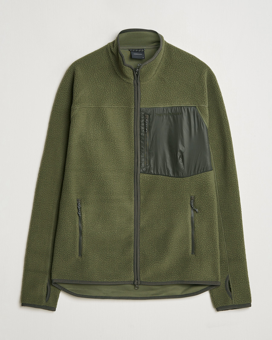 Herren | Pullover | Peak Performance | Pile Full Zip Pine Needle