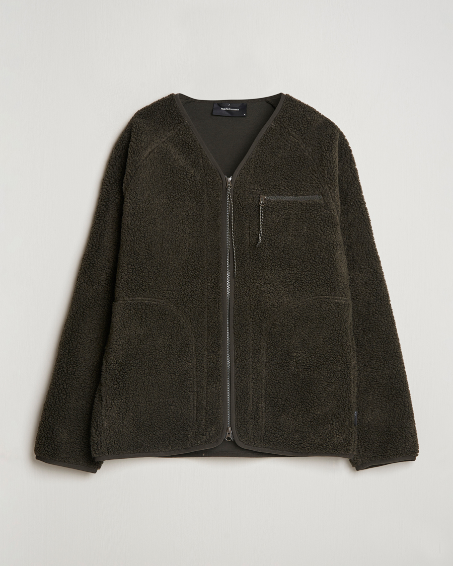 Herren | Pullover | Peak Performance | Heavy Pile Oversized Cardigan Olive Extreme