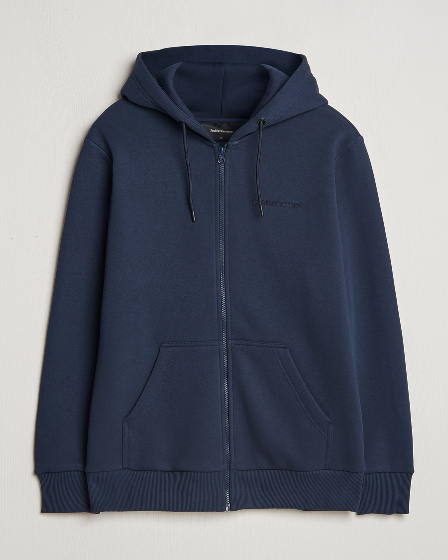 Herren | Pullover | Peak Performance | Original Full Zip Hoodie Blue Shadow