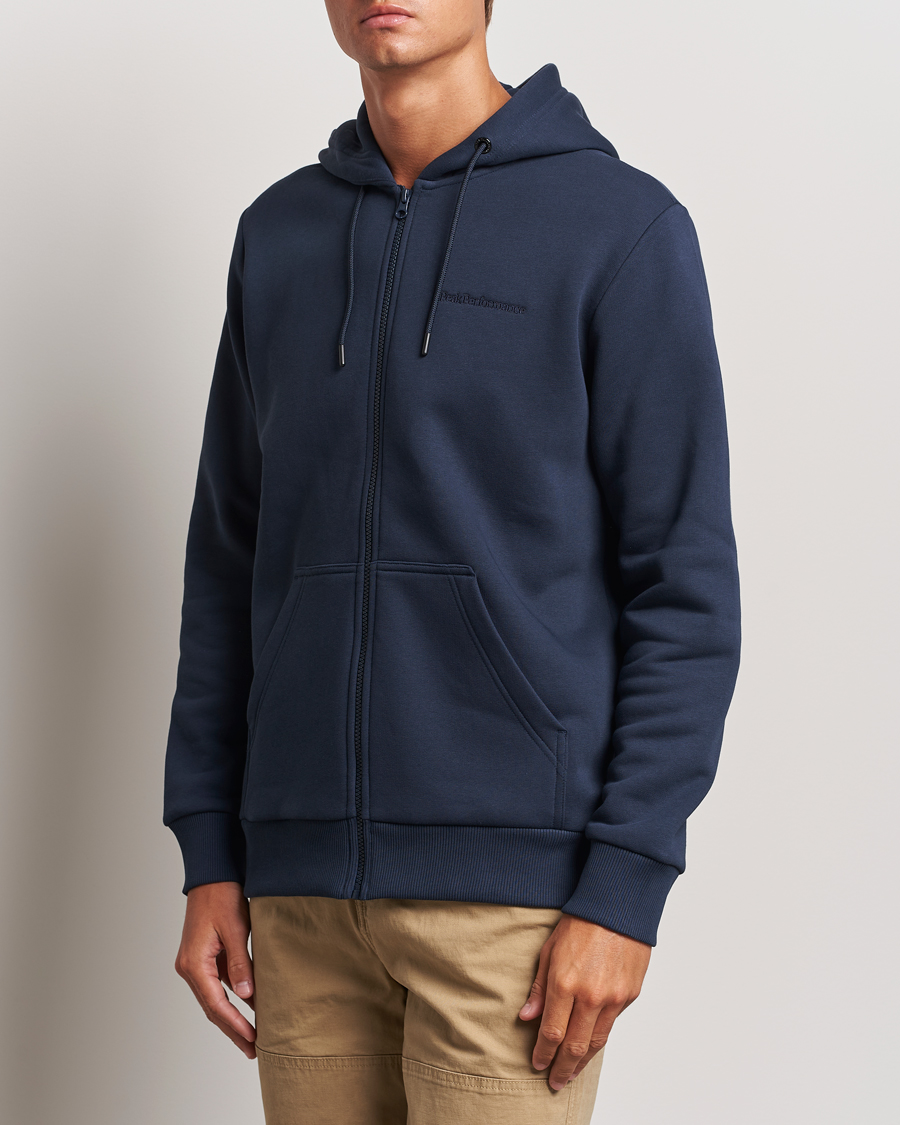 Herren | Pullover | Peak Performance | Original Full Zip Hoodie Blue Shadow