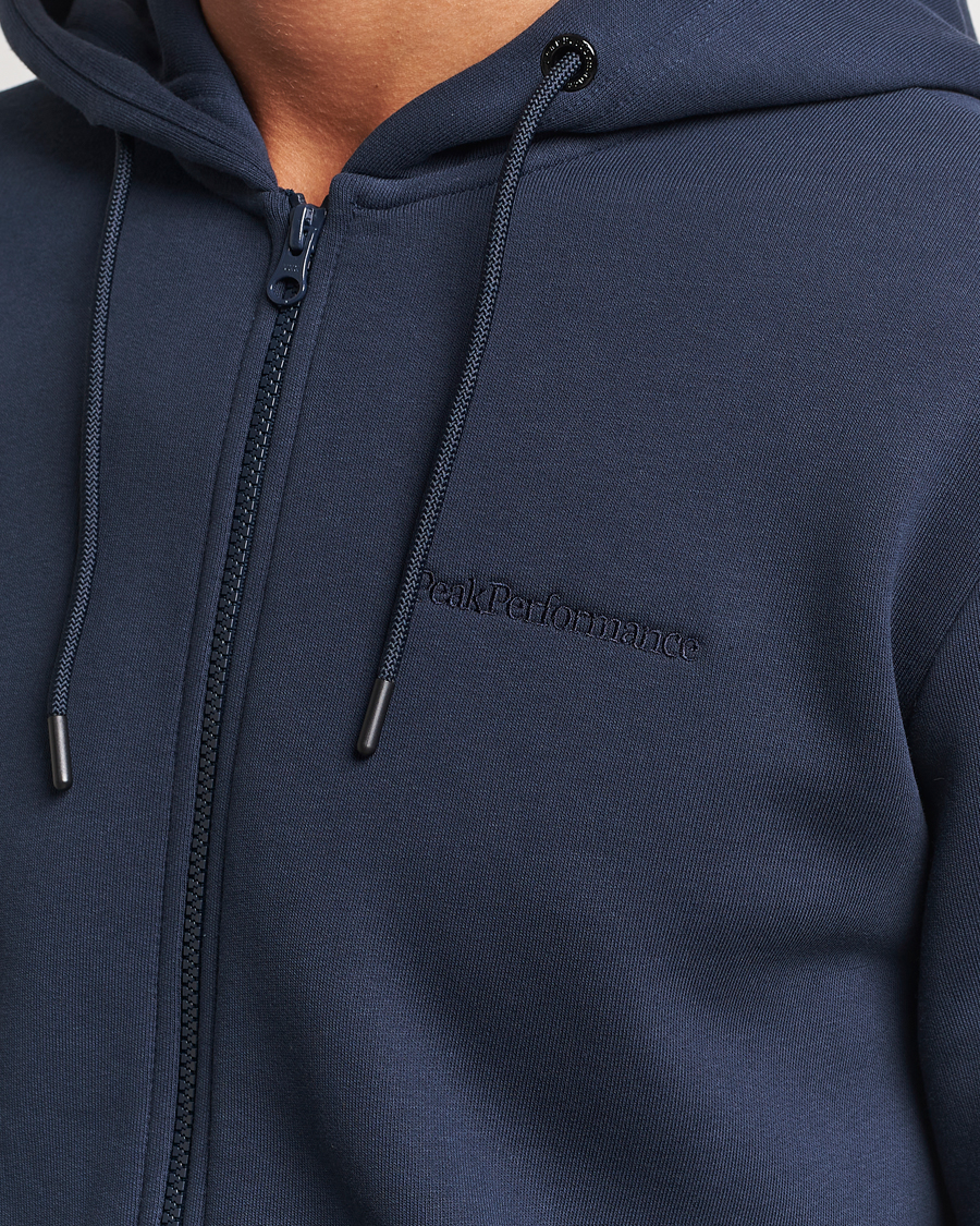 Herren | Pullover | Peak Performance | Original Full Zip Hoodie Blue Shadow
