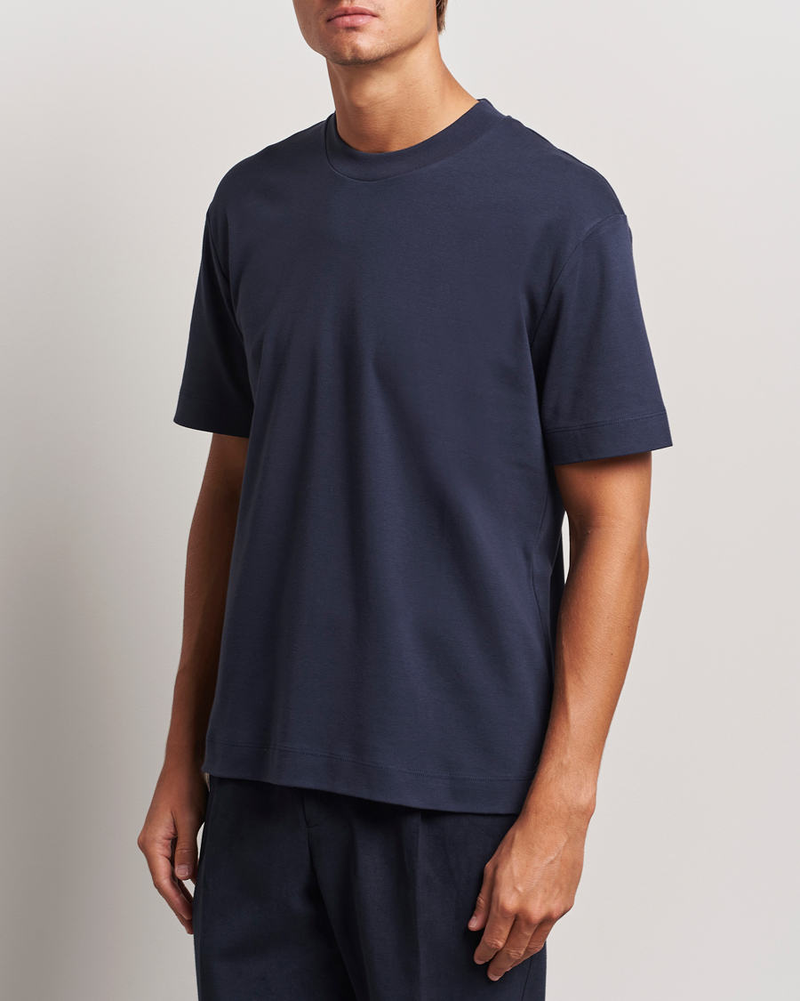 Herren | T-Shirts | Sunspel | Heavy Weight Supima Cotton T-Shirt Navy