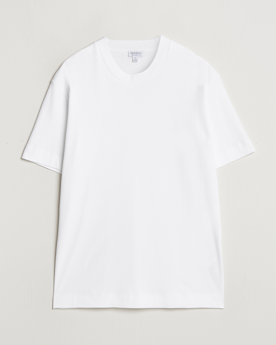 Herren | T-Shirts | Sunspel | Heavy Weight Supima Cotton T-Shirt White