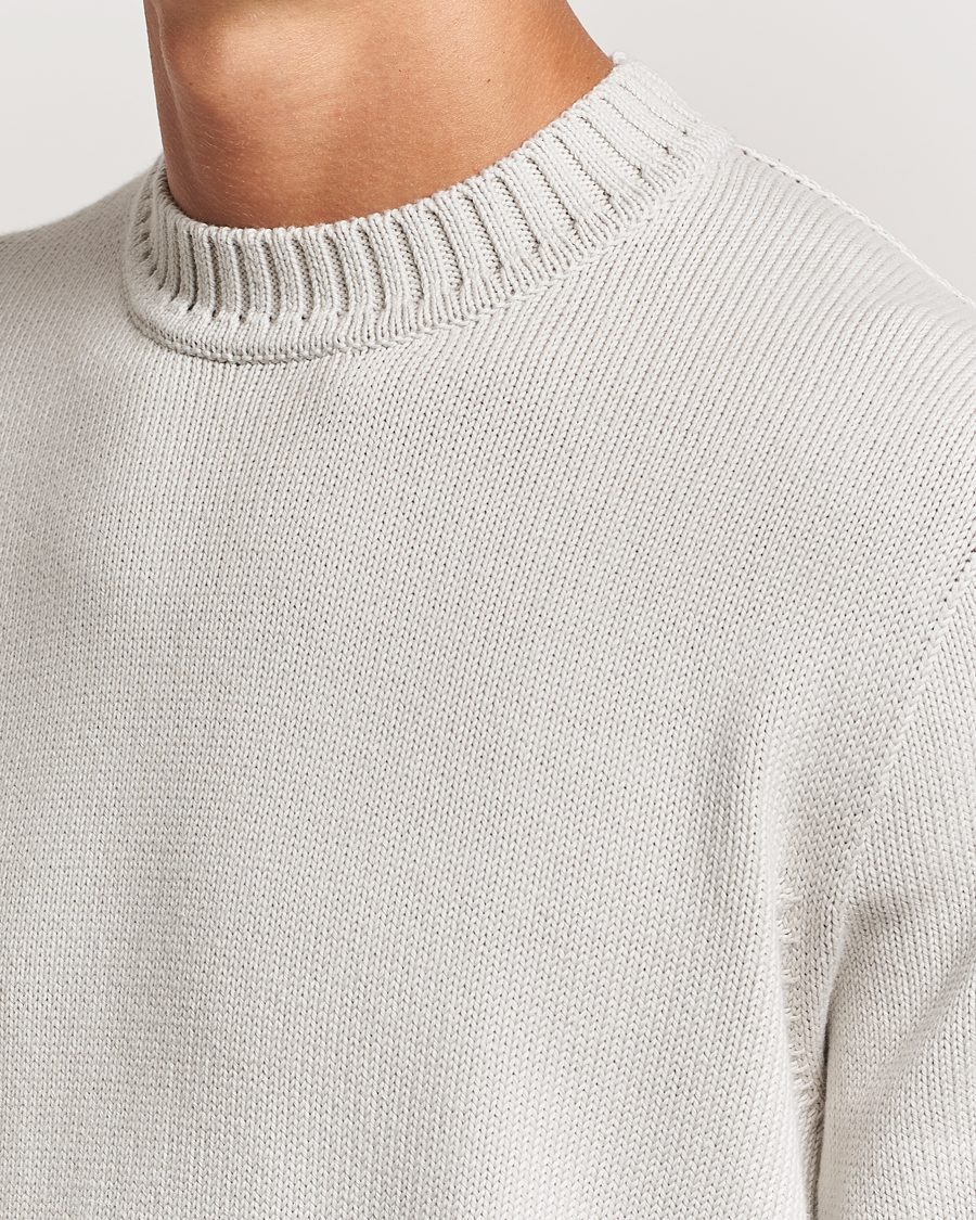 Herren | Pullover | Sunspel | Mid Weight Cotton Crew Putty