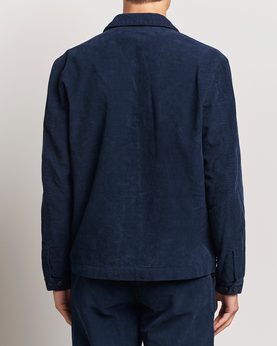 Herren | Jacken | Sunspel | Corduroy Harrington Jacket Navy