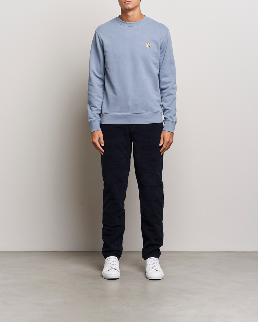 Herren | Pullover | Maison Kitsuné | Fox Head Sweatshirt Moonlight Blue