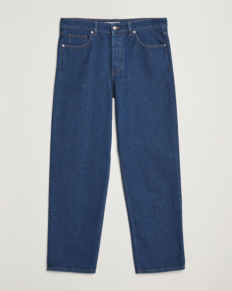 Herren | Jeans | Maison Kitsuné | Straight Fit Jeans Stone Washed Indigo
