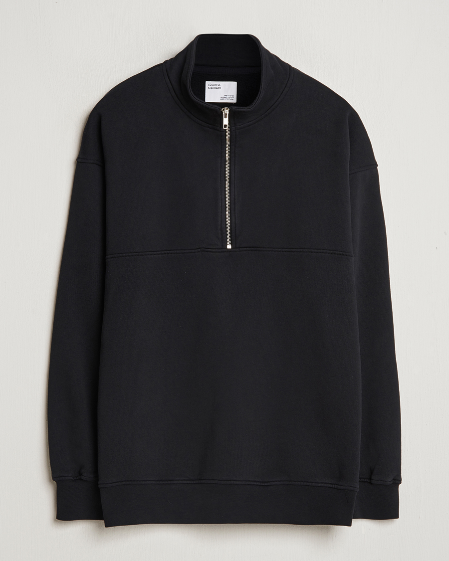 Herren | Pullover | Colorful Standard | Classic Organic Half-Zip Deep Black