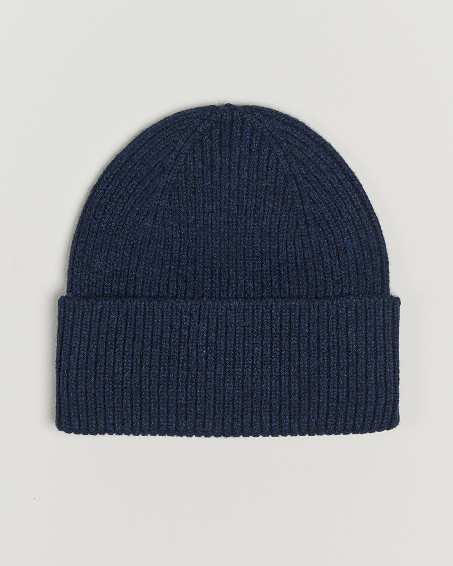 Herren | Mützen | Colorful Standard | Merino Wool Beanie Marine Blue