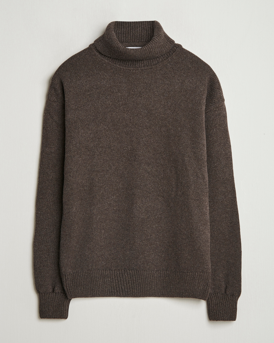 Herren | Pullover | Colorful Standard | Merino Wool Turtleneck Coffee Brown