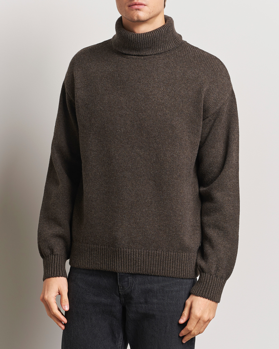 Herren | Pullover | Colorful Standard | Merino Wool Turtleneck Coffee Brown