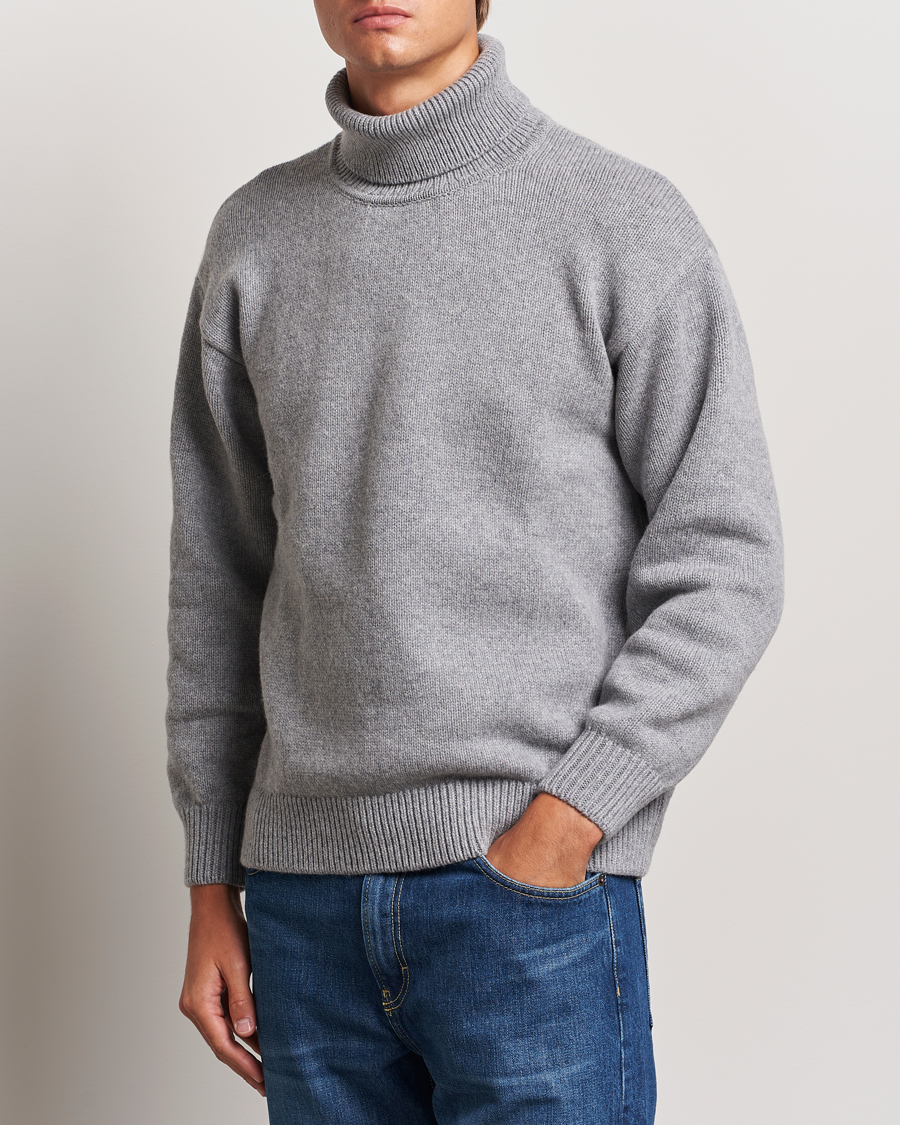 Herren | Pullover | Colorful Standard | Merino Wool Turtleneck Heather Grey