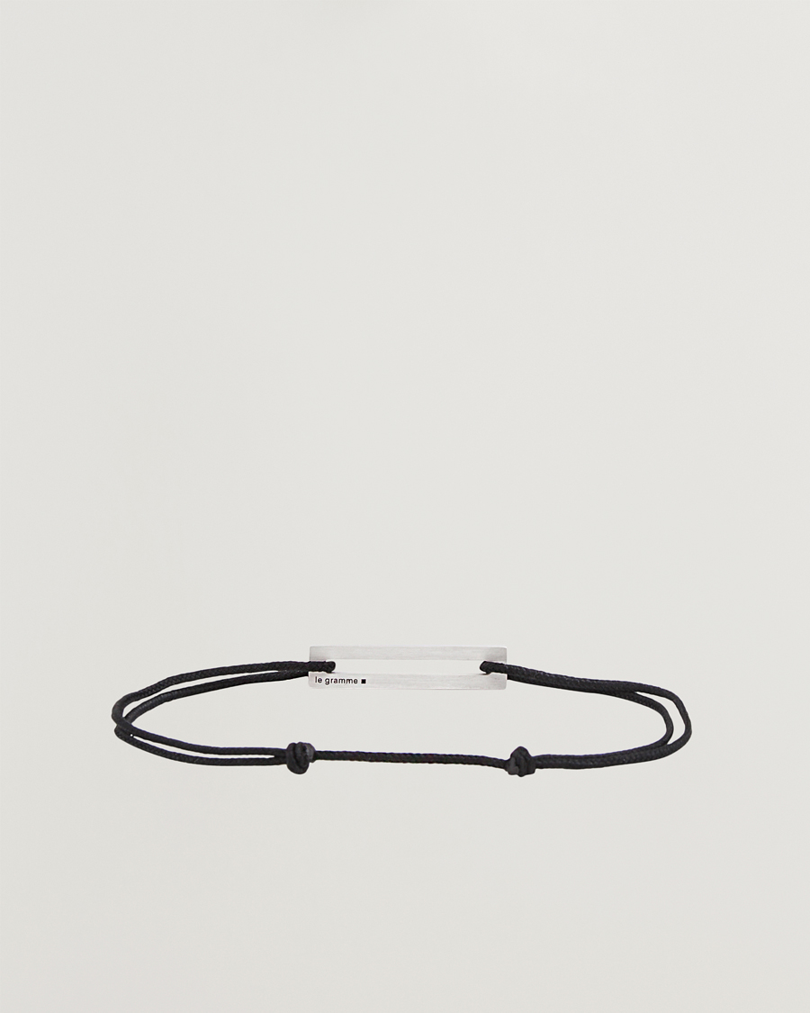 Herren | Schmuck | LE GRAMME | Lacquered Cord Bracelet Black