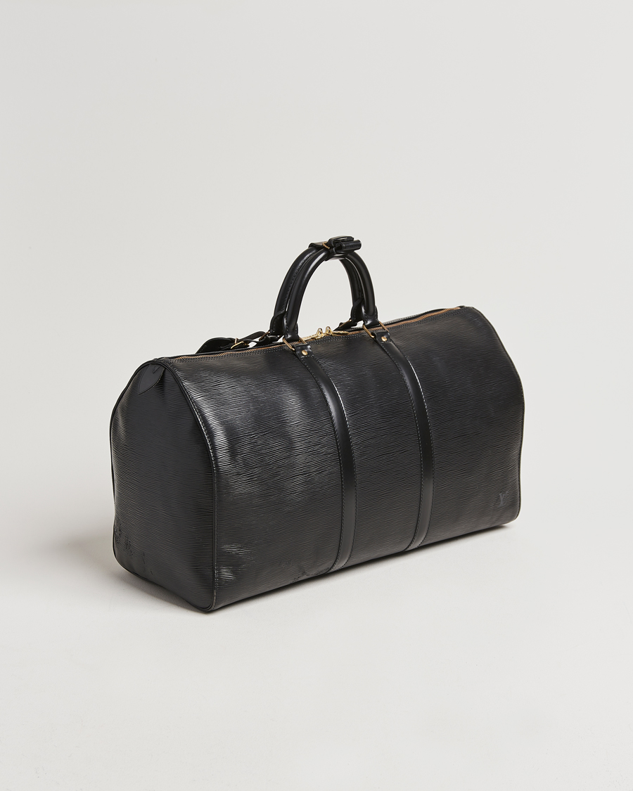 Herren | Louis Vuitton Pre-Owned Keepall 50 Epi Leather Travel Bag Black | Louis Vuitton Pre-Owned | Keepall 50 Epi Leather Travel Bag Black