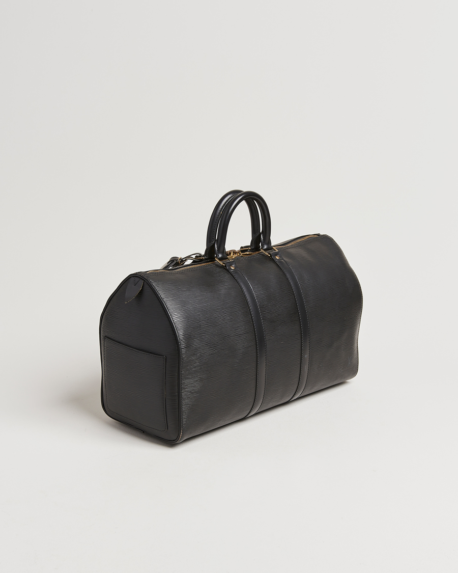 Herren | Louis Vuitton Pre-Owned Keepall 45 Epi Leather Travel Bag Black | Louis Vuitton Pre-Owned | Keepall 45 Epi Leather Travel Bag Black