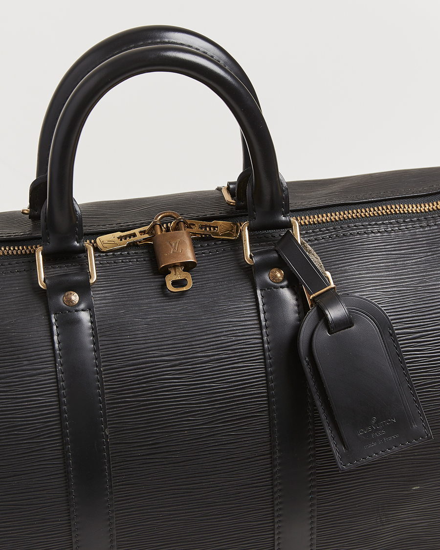 Herren | Louis Vuitton Pre-Owned Keepall 45 Epi Leather Travel Bag Black | Louis Vuitton Pre-Owned | Keepall 45 Epi Leather Travel Bag Black