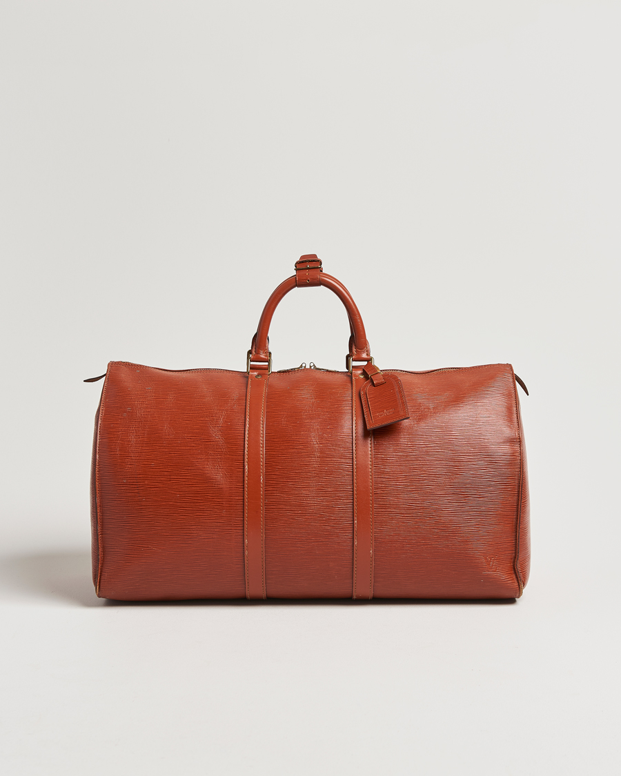 Herren | Louis Vuitton Pre-Owned Keepall 50 Epi Leather Travel Bag Brown | Louis Vuitton Pre-Owned | Keepall 50 Epi Leather Travel Bag Brown