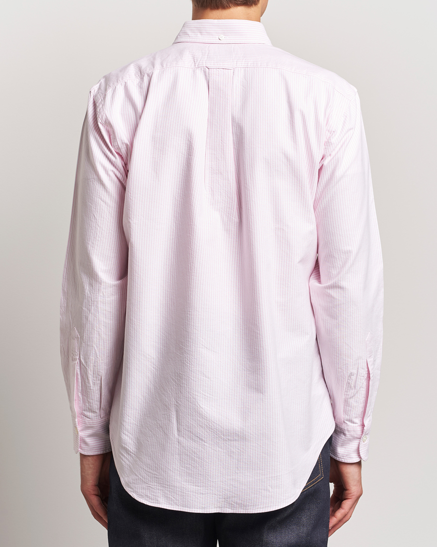 Herren | Hemden | Kamakura Shirts | Vintage Ivy Oxford Button Down Shirt Pink Stripe