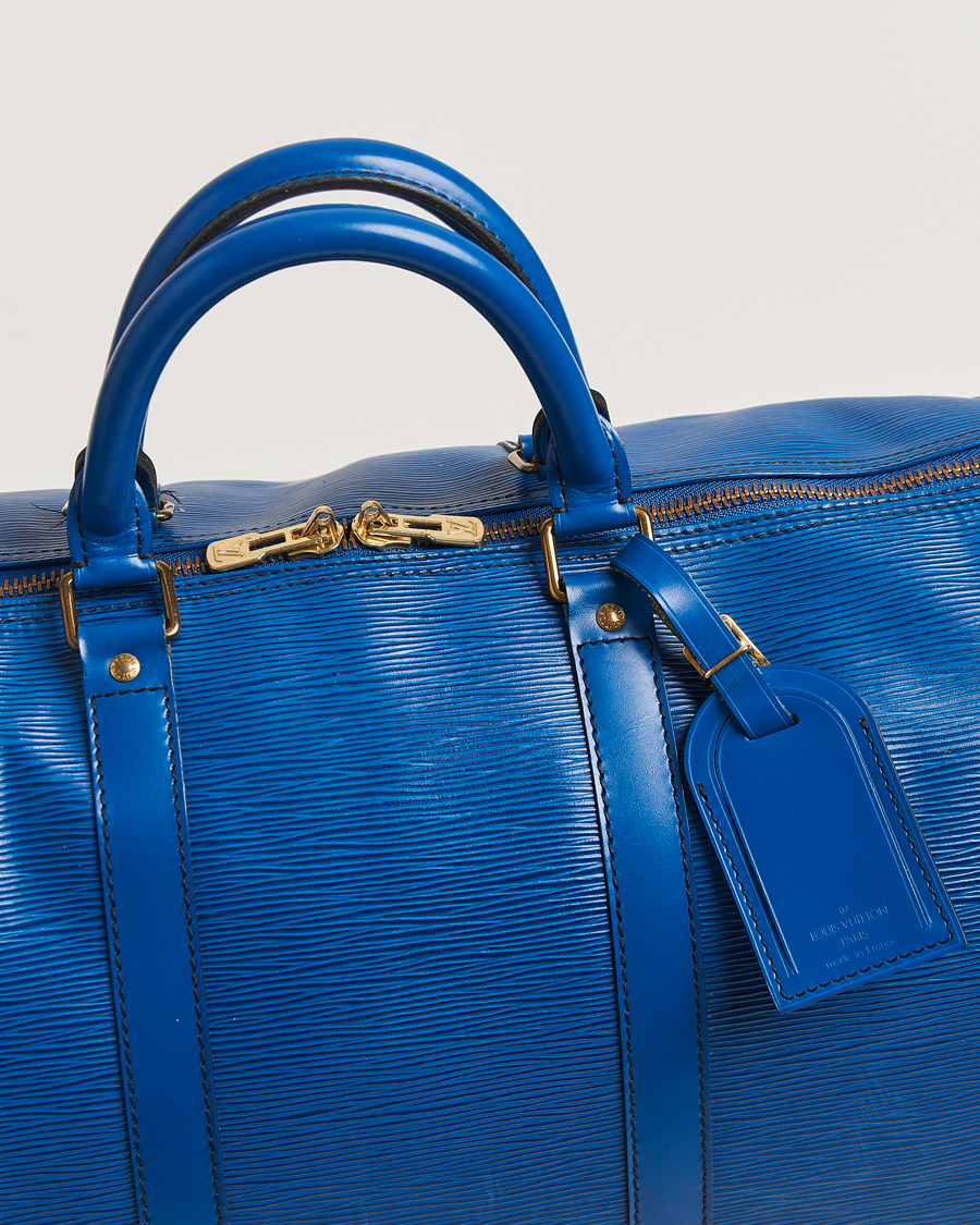 Herren | Louis Vuitton Pre-Owned Keepall 50 Epi Leather Travel Bag Blue | Louis Vuitton Pre-Owned | Keepall 50 Epi Leather Travel Bag Blue