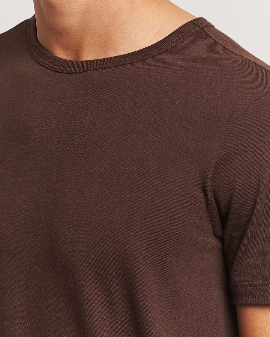 Herren | T-Shirts | Merz b. Schwanen | 1950s Classic Loopwheeled T-Shirt Coffee