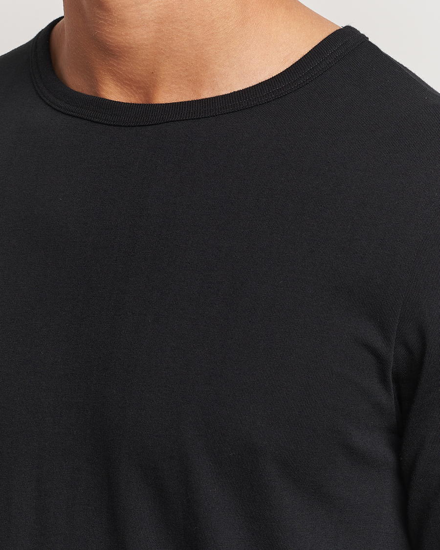 Herren | T-Shirts | Merz b. Schwanen | 1950s Classic Loopwheeled Longsleeve T-Shirt Black