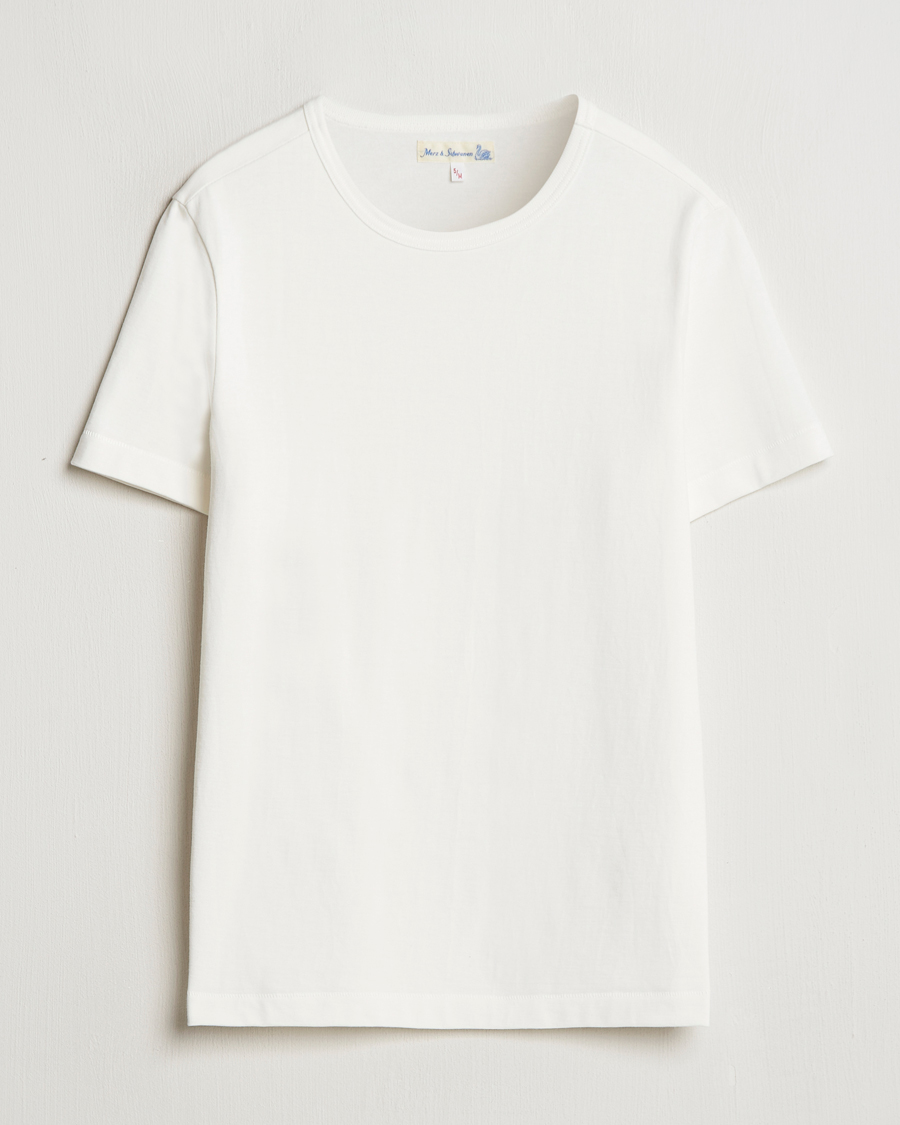 Herren | T-Shirts | Merz b. Schwanen | Classic Fit Loopwheeled T-Shirt White