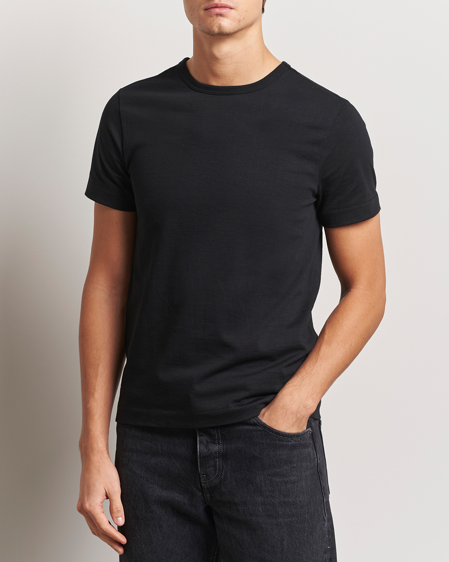 Herren | T-Shirts | Merz b. Schwanen | Classic Fit Loopwheeled T-Shirt Black