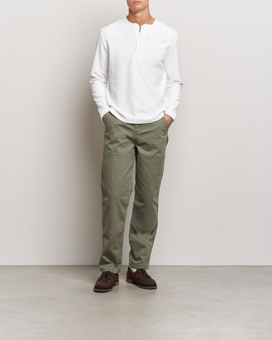 Herren | Pullover | BEAMS PLUS | Waffle Cotton Henley White