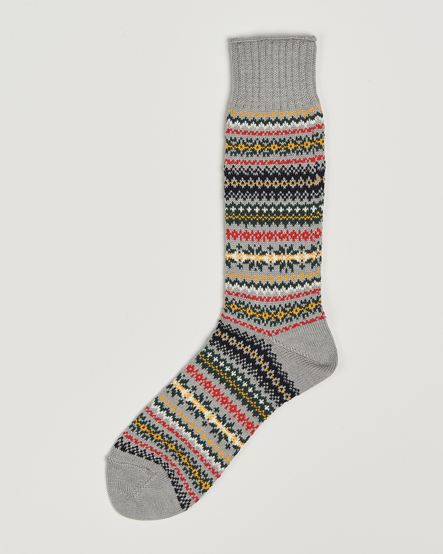 Herren | Unterwäsche | BEAMS PLUS | Fair Isle Socks Grey