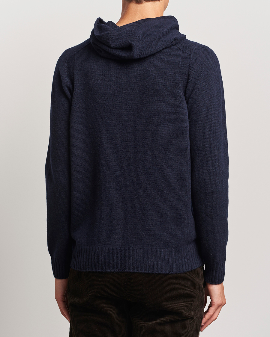 Herren | Pullover | Gran Sasso | Wool Hoodie Navy