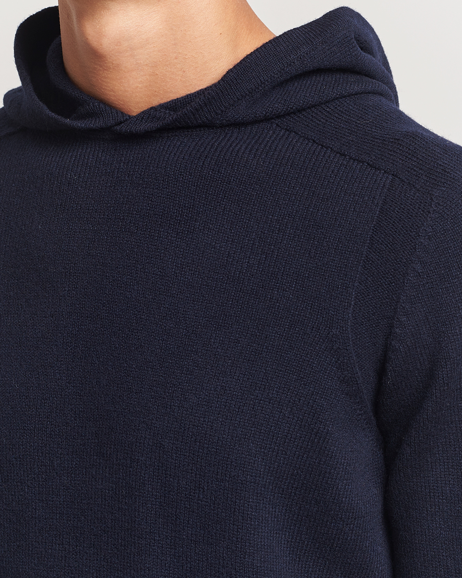 Herren | Pullover | Gran Sasso | Wool Hoodie Navy