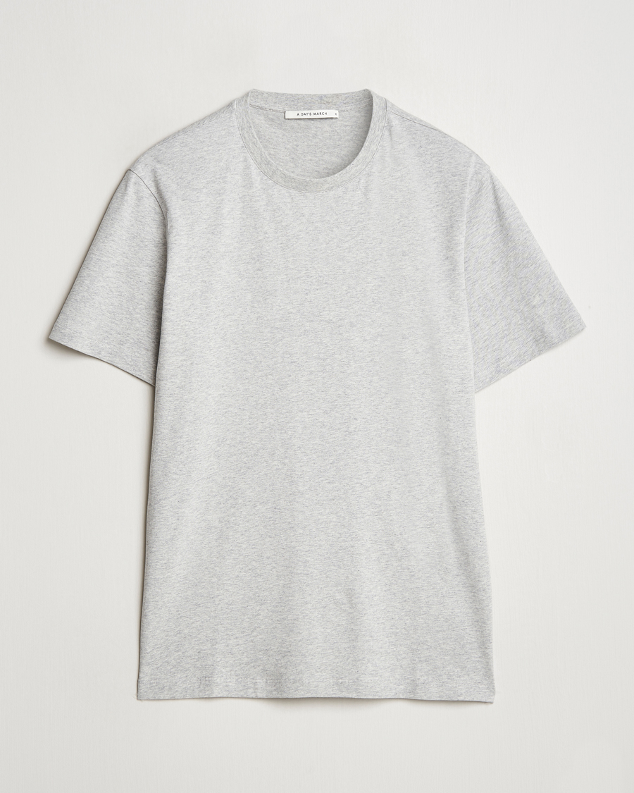 Herren | T-Shirts | A Day's March | Midweight T-Shirt Grey Melange