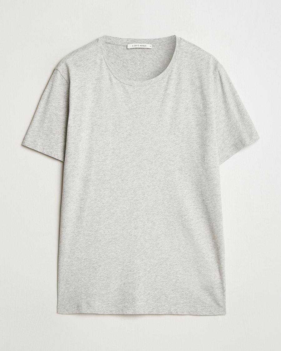 Herren | T-Shirts | A Day's March | Lightweight T-Shirt Grey Melange
