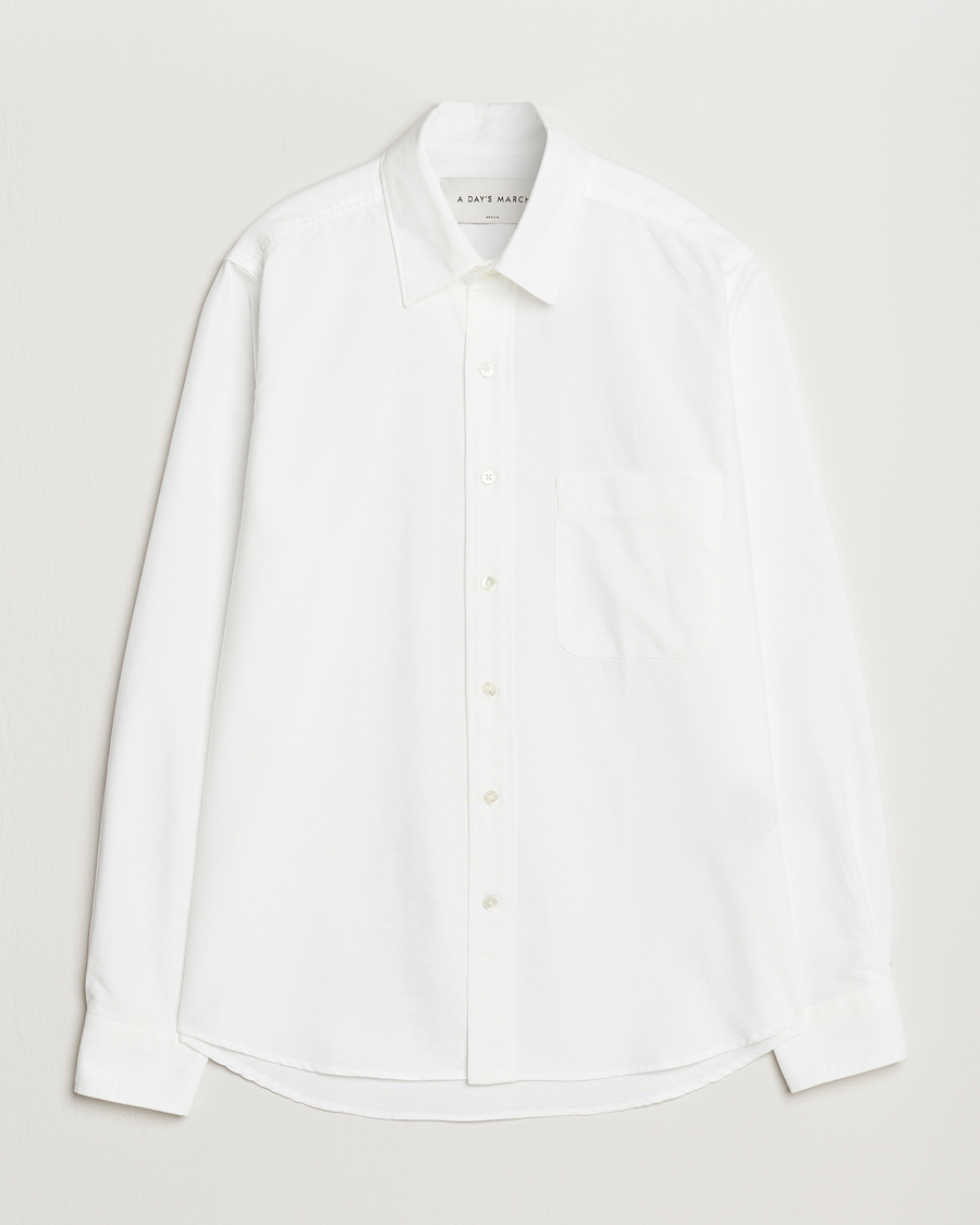 Herren | Hemden | A Day's March | Mason Dyed Oxford Shirt White