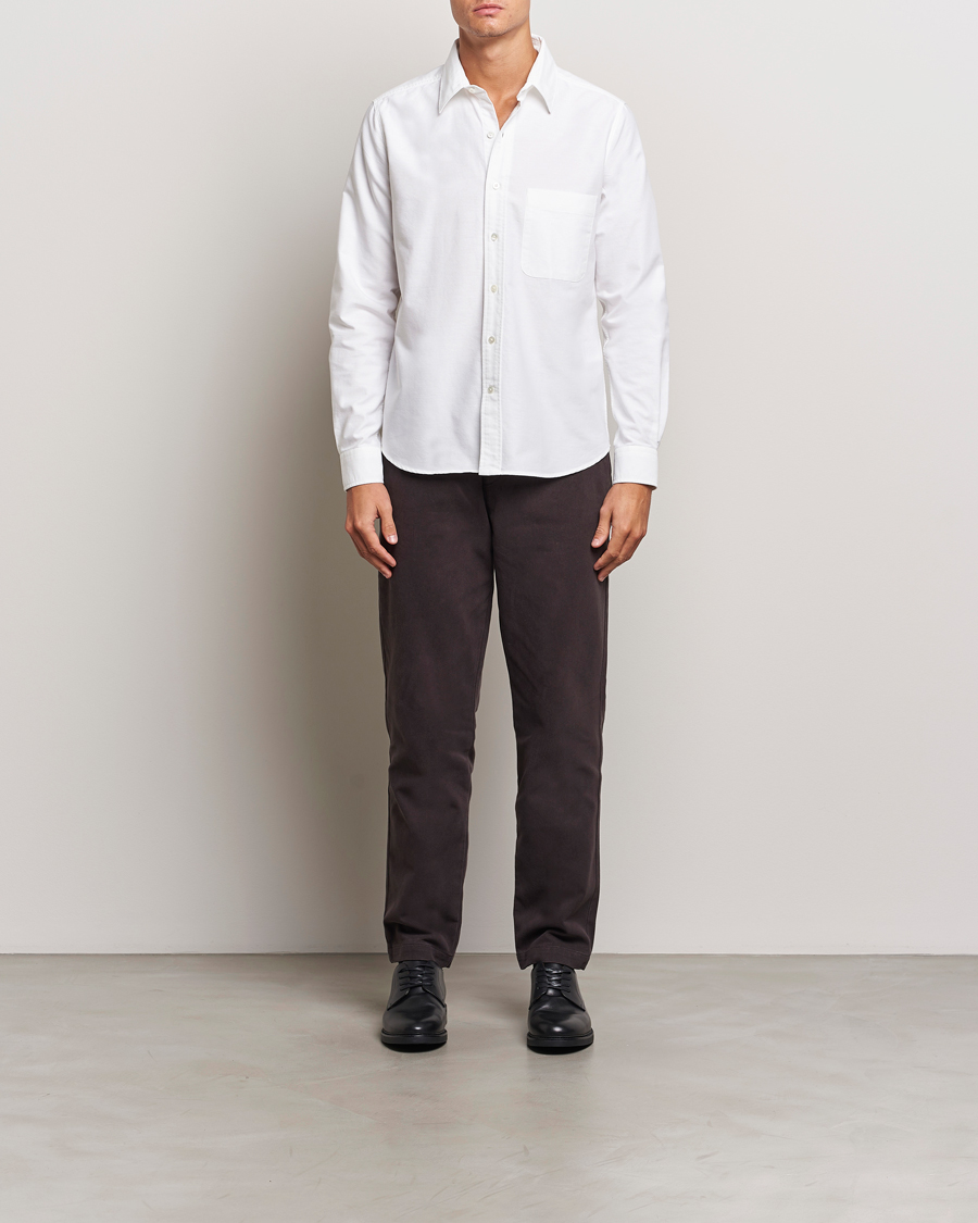 Herren | Hemden | A Day's March | Mason Dyed Oxford Shirt White