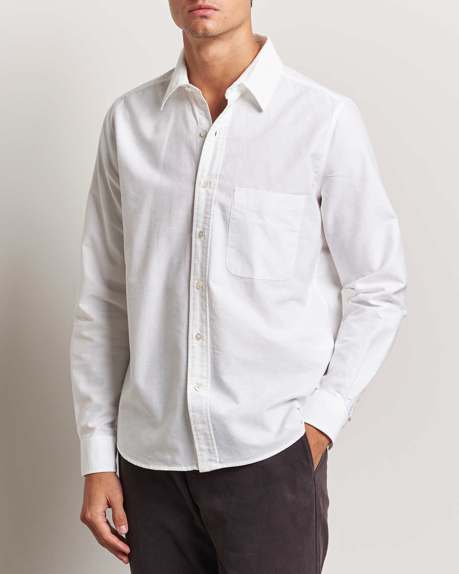 Herren | Hemden | A Day's March | Mason Dyed Oxford Shirt White