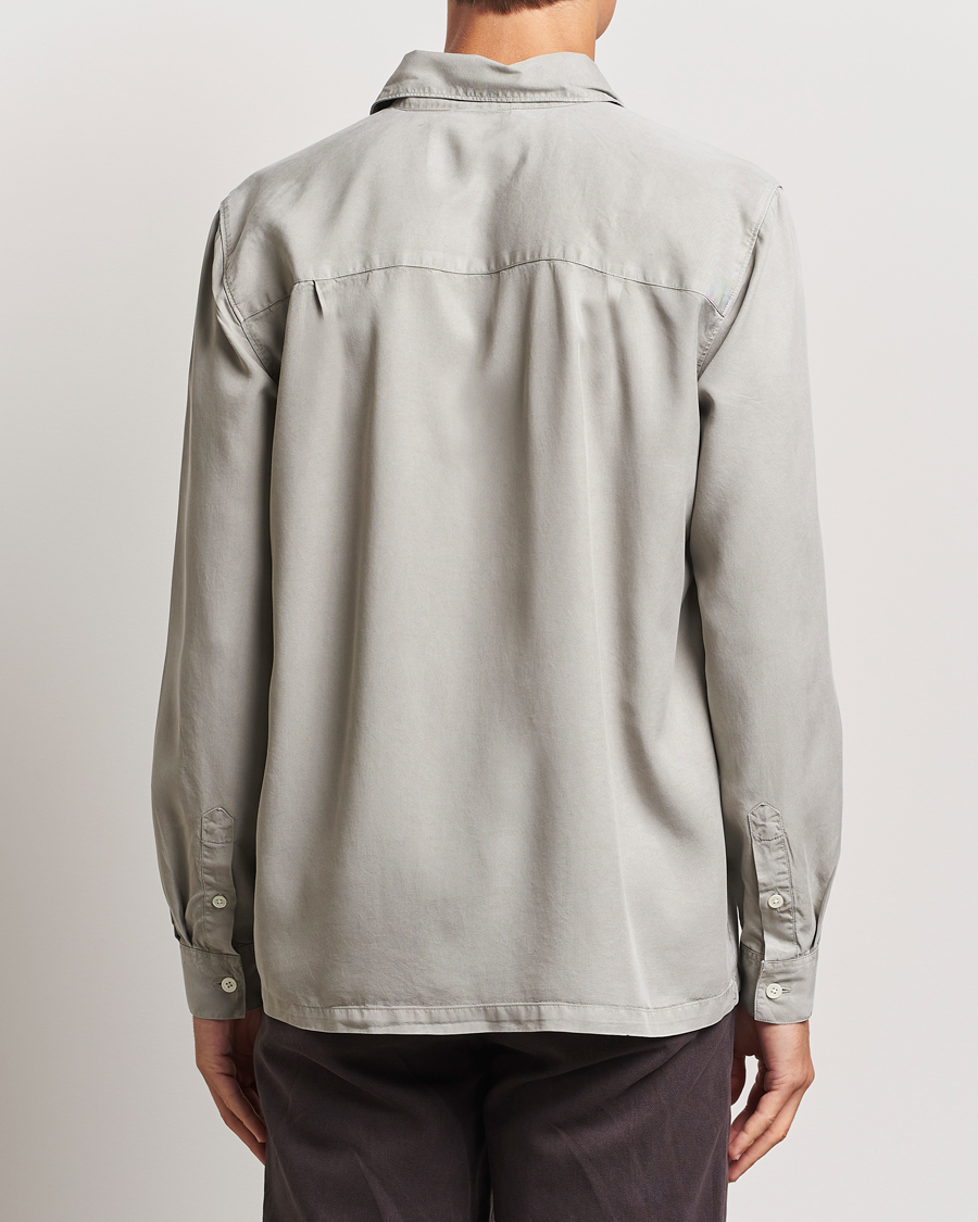Herren | Hemden | A Day's March | Balain Lyocell Shirt Rock Grey