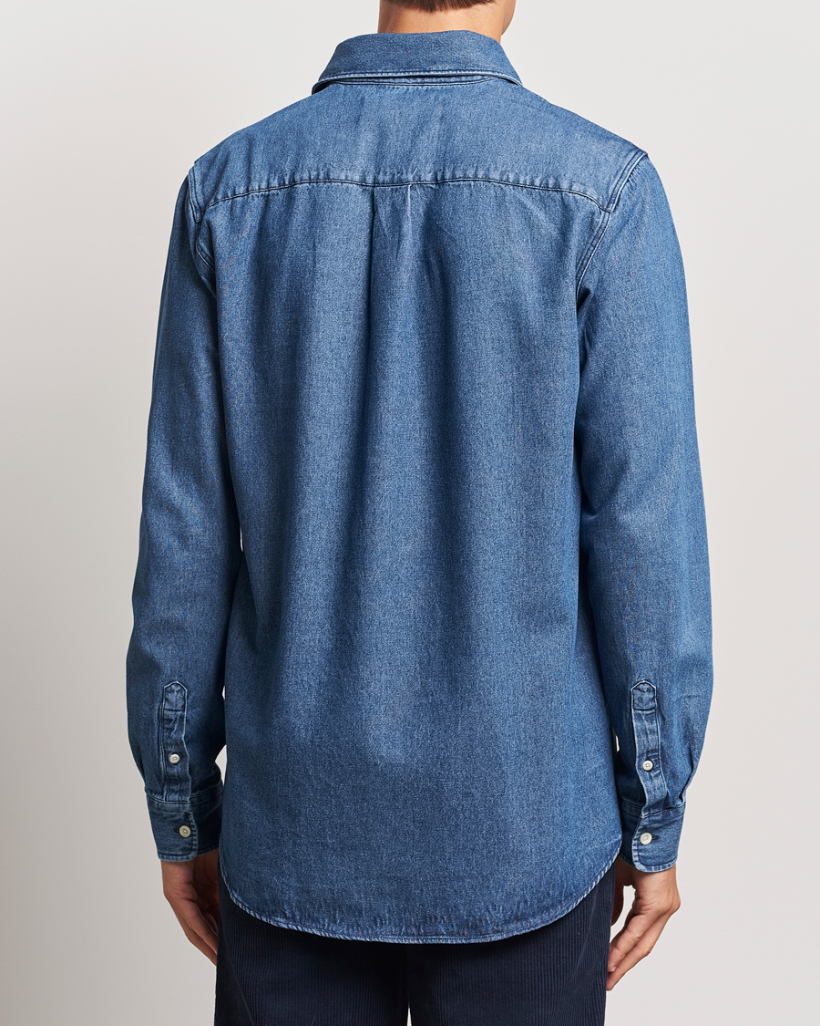 Herren | Hemden | A Day's March | Mason Sturdy Denim Shirt Indigo Blue