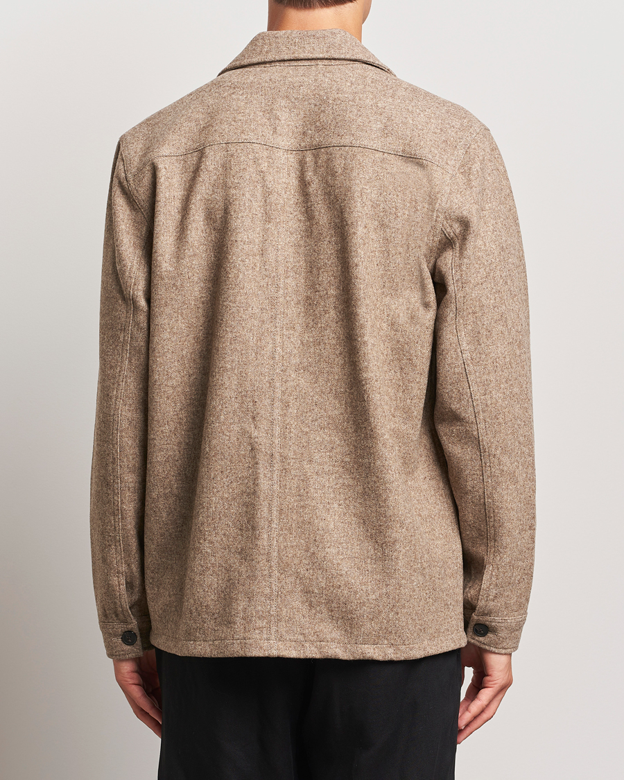 Herren | Hemden | A Day's March | Original Wool Overshirt Light Taupe Melange